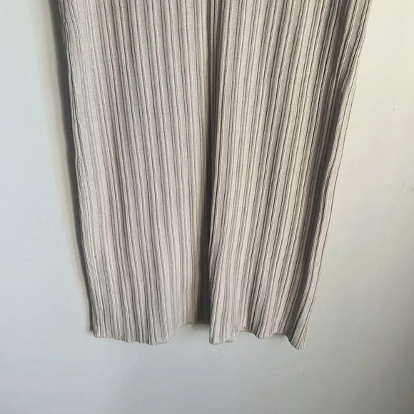 MM Lafleur M The Hayden Dress Geo Micro Knit Ribbed Cotton Dress Sea Salt - Picture 5 of 12